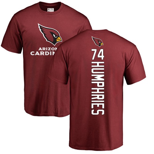 Arizona Cardinals Men Maroon D.J. Humphries Backer NFL Football #74 T Shirt